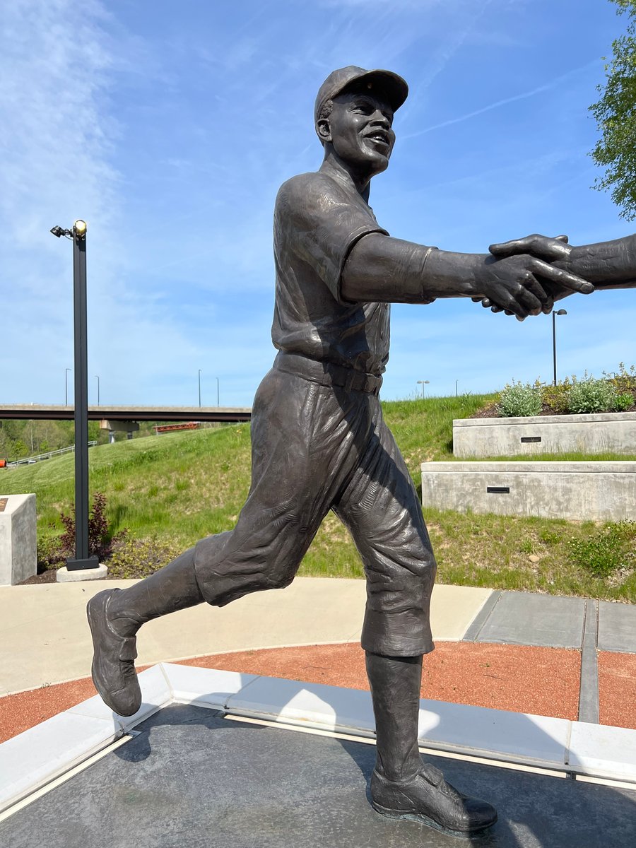 jackie robinson george shuba statue handshake for the century