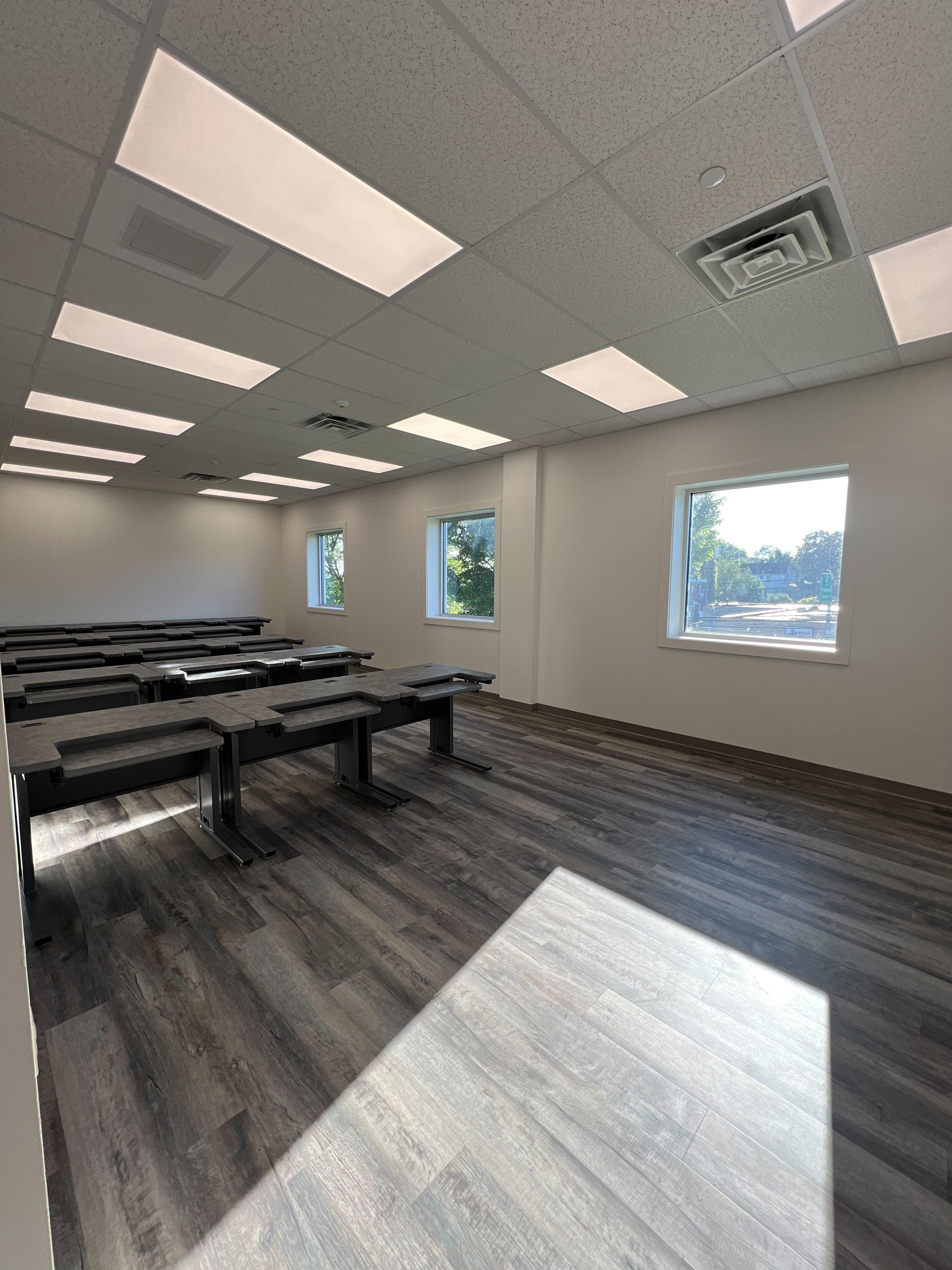 MVCS interior building LVT flooring white walls