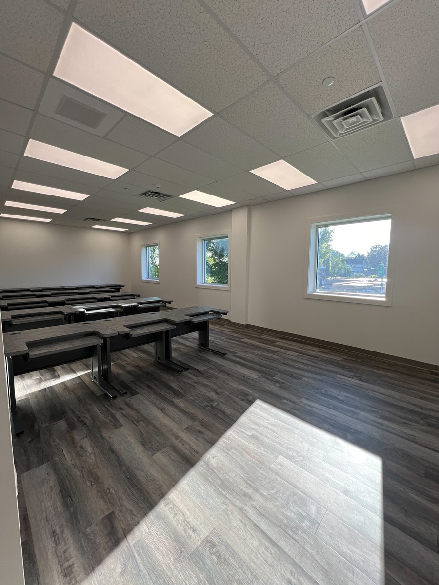 MVCS interior building LVT flooring white walls