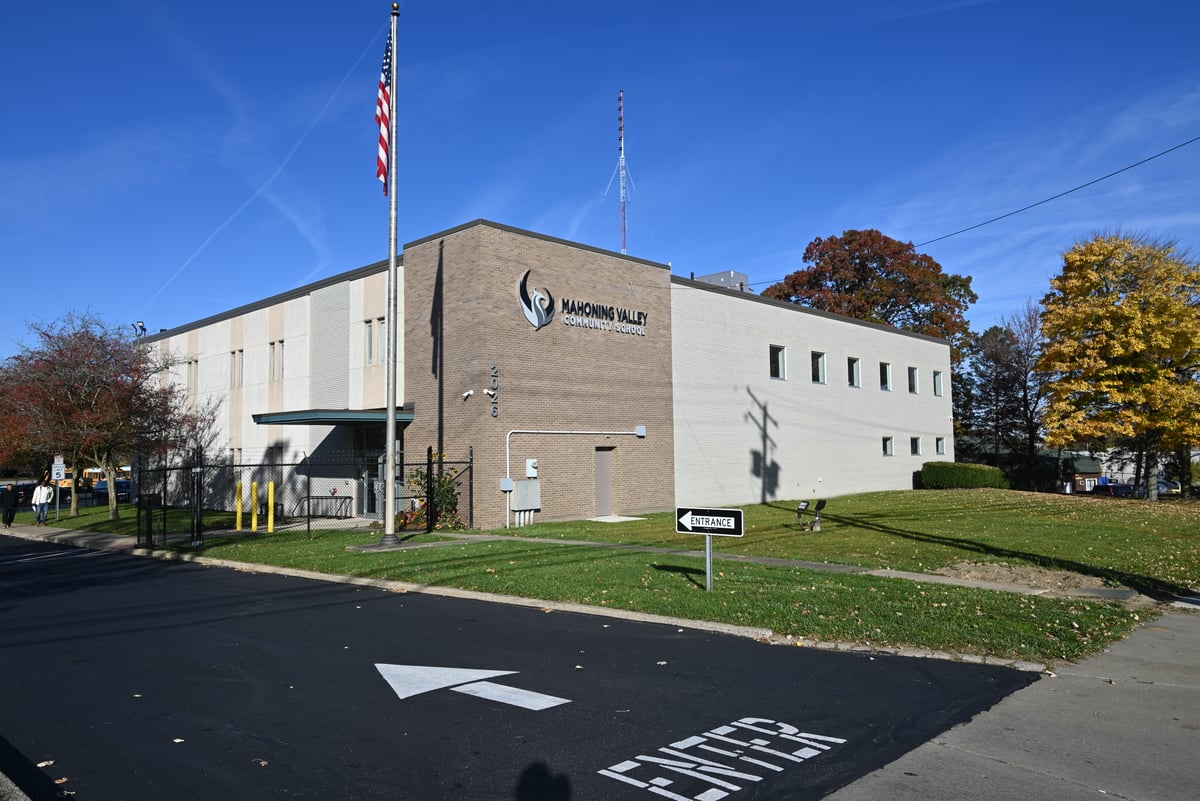 Mahoning Valley Community School Building Exterior Autum Brick Building