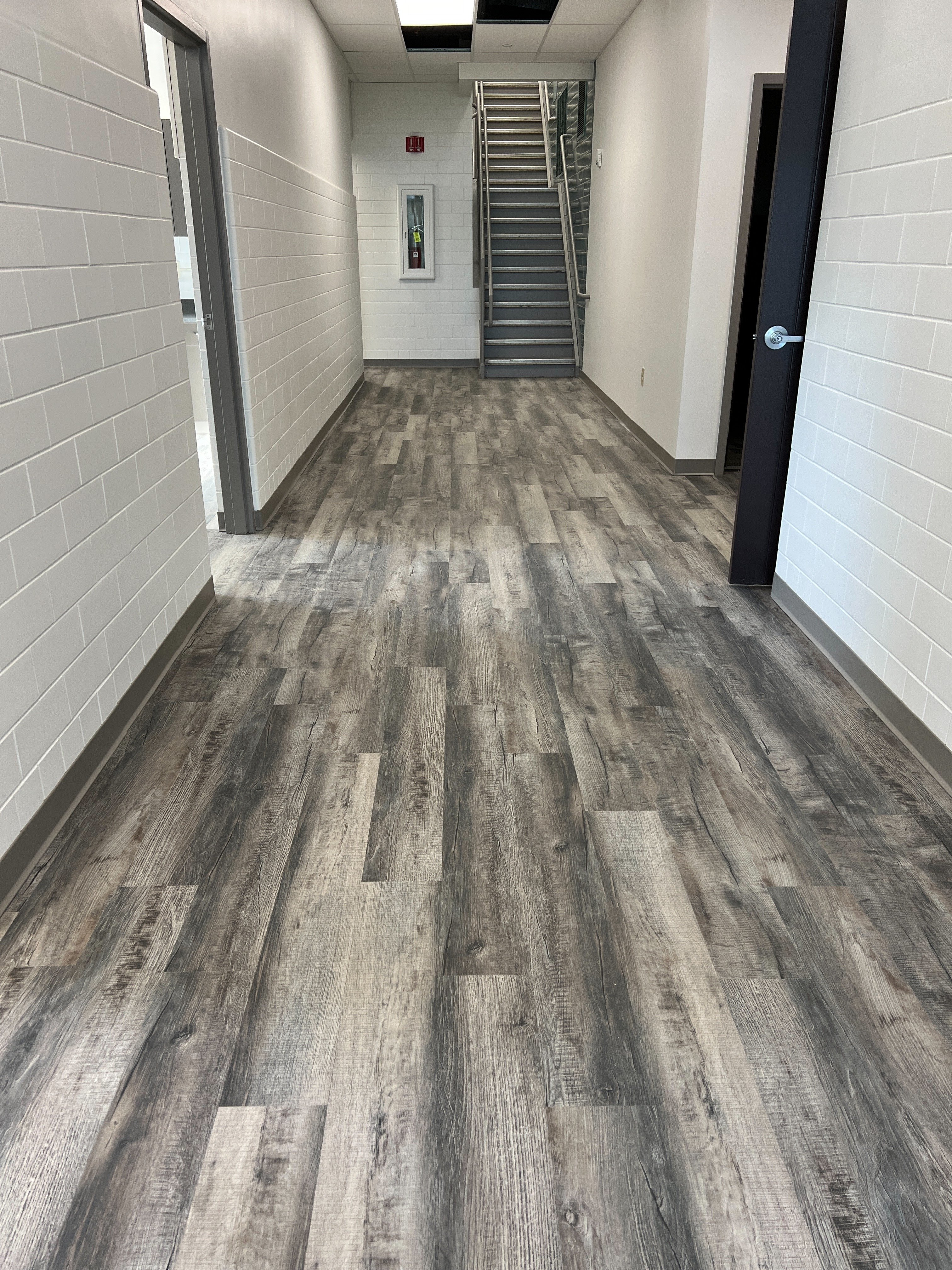 MVCS interior building LVT flooring white walls