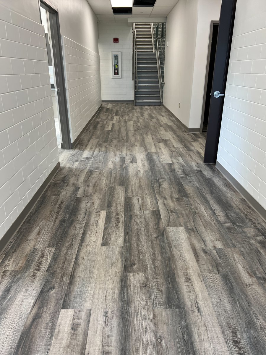 MVCS interior building LVT flooring white walls